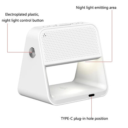 Lampe de Chevet Connectée avec Réveil et Chargeur à Induction