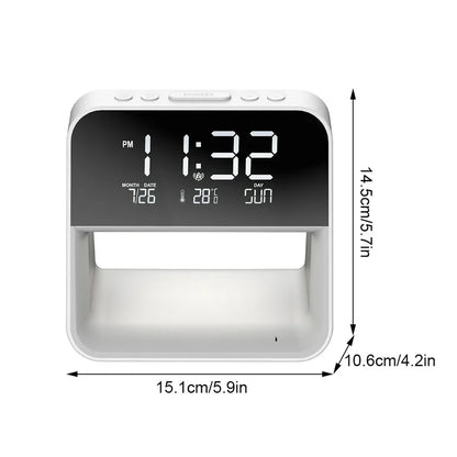 Lampe de Chevet Connectée avec Réveil et Chargeur à Induction