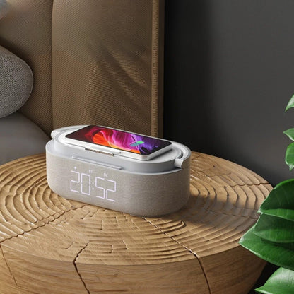 Lampe de Chevet Connectée avec Enceinte Bluetooth et Chargeur Induction