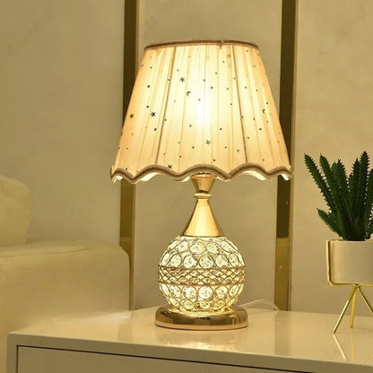 Lampe de Chevet Cristal Dorée – Style et Élégance