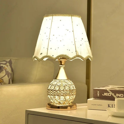 Lampe de Chevet Cristal Dorée – Style et Élégance
