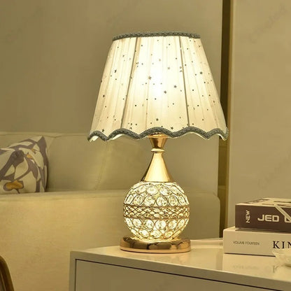 Lampe de Chevet Cristal Dorée – Style et Élégance
