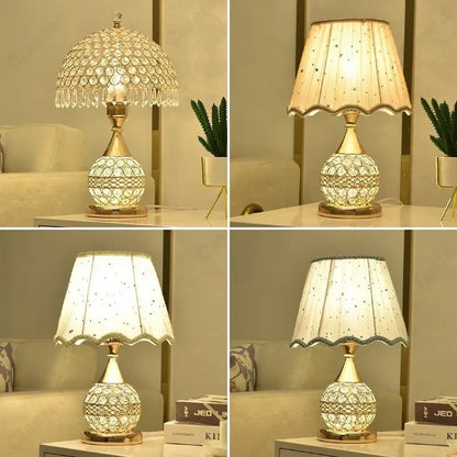 Lampe de Chevet Cristal Dorée – Style et Élégance