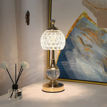 Lampe de Chevet Cristal Sans Fil Rechargeable