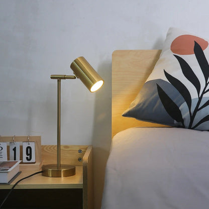 Lampe de Chevet de Lecture en Métal au Design Doré