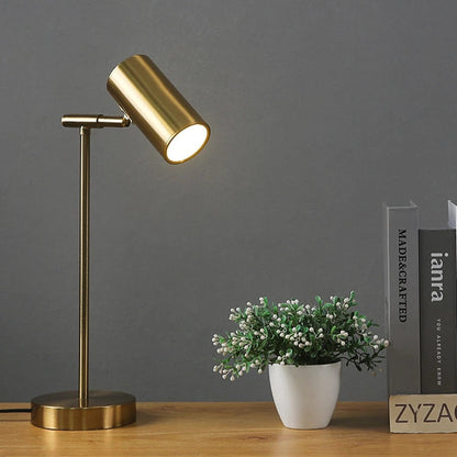 Lampe de Chevet de Lecture en Métal au Design Doré