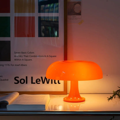 Lampe de Chevet Champignon en PVC – Orange ou Blanc