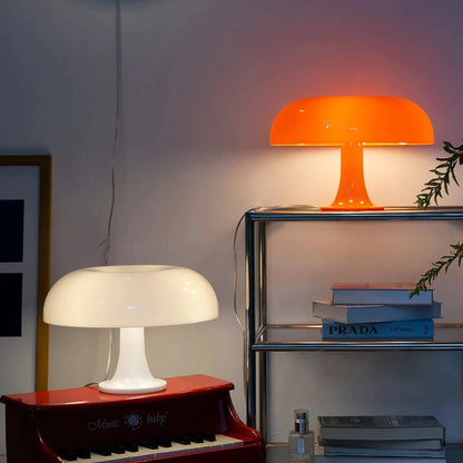Lampe de Chevet Champignon en PVC – Orange ou Blanc