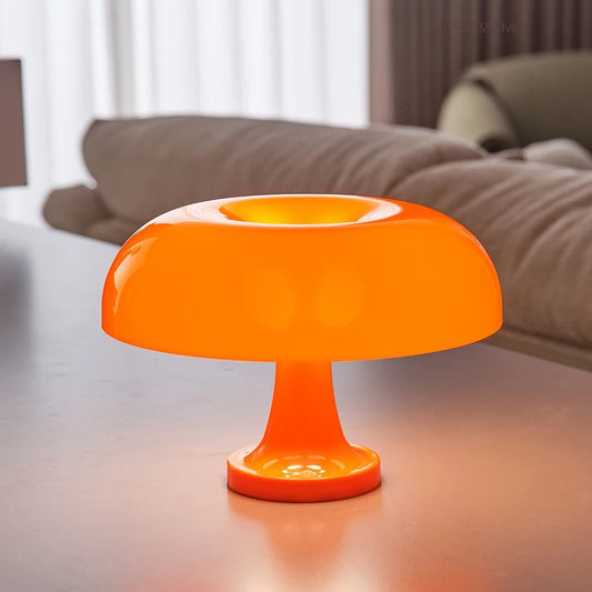 Lampe de Chevet Champignon en PVC – Orange ou Blanc
