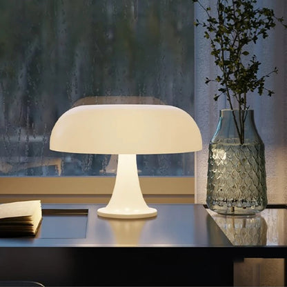 Lampe de Chevet Champignon en PVC – Orange ou Blanc