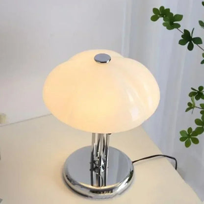 Lampe de Chevet Design Citrouille en Verre et Métal