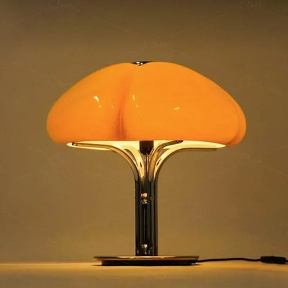 Lampe de Chevet Design Citrouille en Verre et Métal