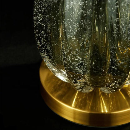 Lampe de Chevet en Verre et Tissu – Design Contemporain
