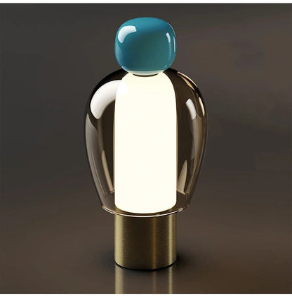 Lampe de Chevet Minimaliste en Verre et Aluminium