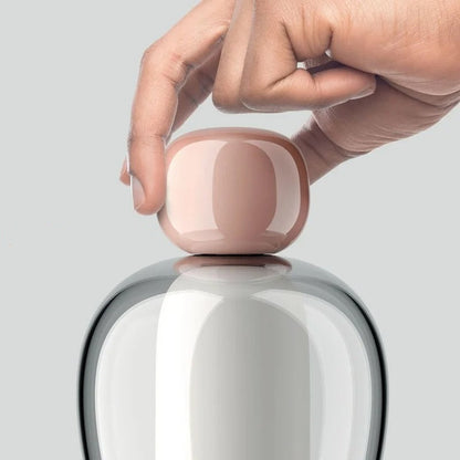 Lampe de Chevet Minimaliste en Verre et Aluminium