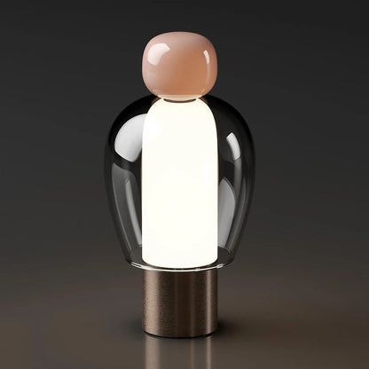 Lampe de Chevet Minimaliste en Verre et Aluminium