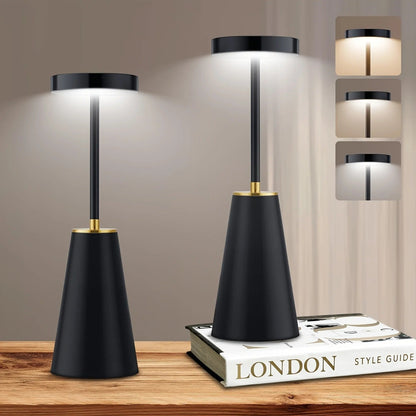 Lampe de Chevet Sans Fil Tactile en Métal