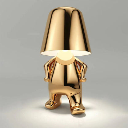 Lampe de Chevet Dorée Design Sculptural