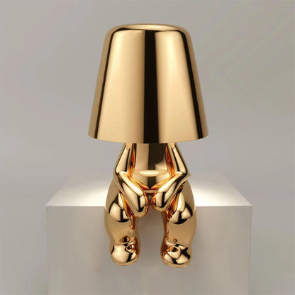 Lampe de Chevet Dorée Design Sculptural