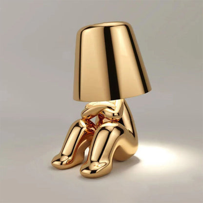 Lampe de Chevet Dorée Design Sculptural