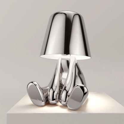 Lampe de Chevet Dorée Design Sculptural
