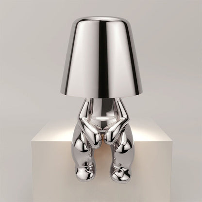 Lampe de Chevet Dorée Design Sculptural