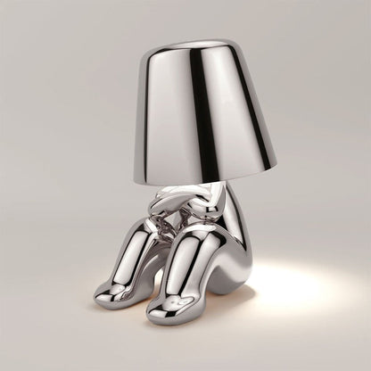 Lampe de Chevet Dorée Design Sculptural