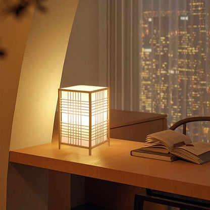 Lampe de chevet en bambou et bois – Style naturel