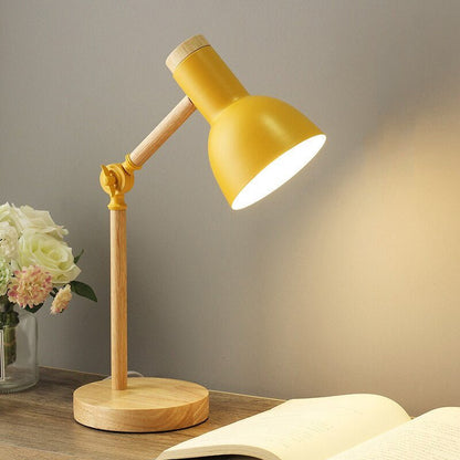 Lampe de chevet en bois et aluminium – Style nordique