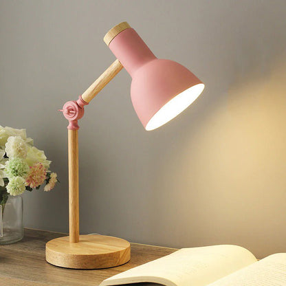 Lampe de chevet en bois et aluminium – Style nordique