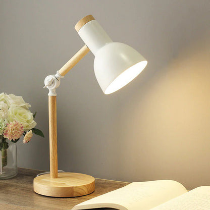 Lampe de chevet en bois et aluminium – Style nordique