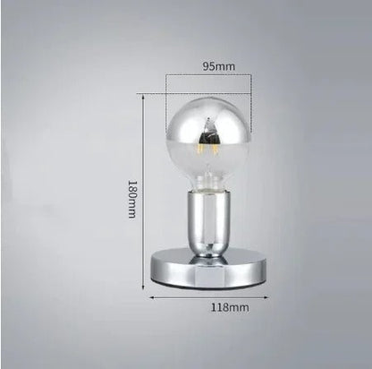 Lampe de Chevet en Métal Argenté – Design Épuré