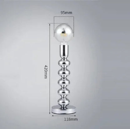 Lampe de Chevet en Métal Argenté – Design Épuré