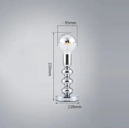 Lampe de Chevet en Métal Argenté – Design Épuré