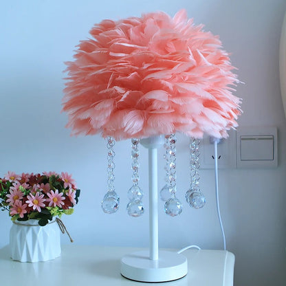 Lampe de Chevet à Plumes – Ambiance Douce et Élégante