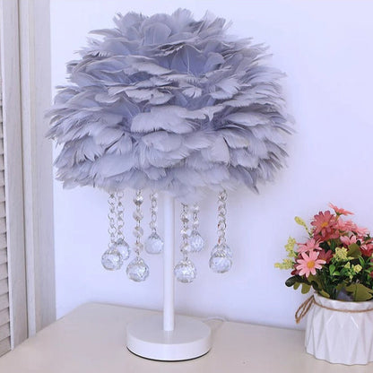 Lampe de Chevet à Plumes – Ambiance Douce et Élégante