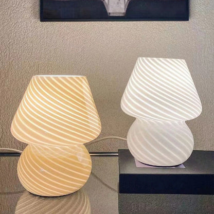 Lampe de Chevet en Verre Artisanal – 3 Niveaux de Lumière