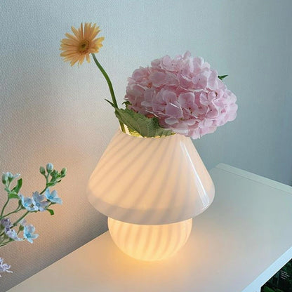 Lampe de Chevet en Verre Artisanal – 3 Niveaux de Lumière