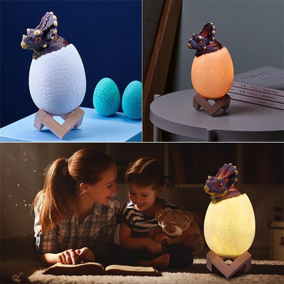 Lampe de Chevet Dinosaure pour Enfant – LED Tactile