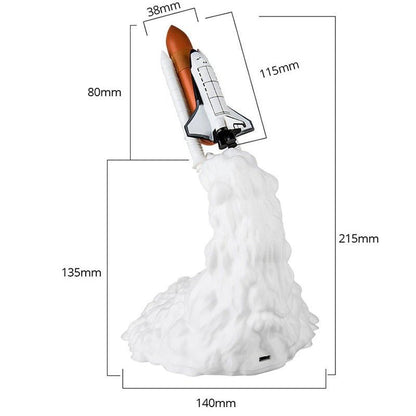 Lampe de Chevet Enfant en Forme de Fusée