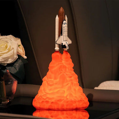 Lampe de Chevet Enfant en Forme de Fusée