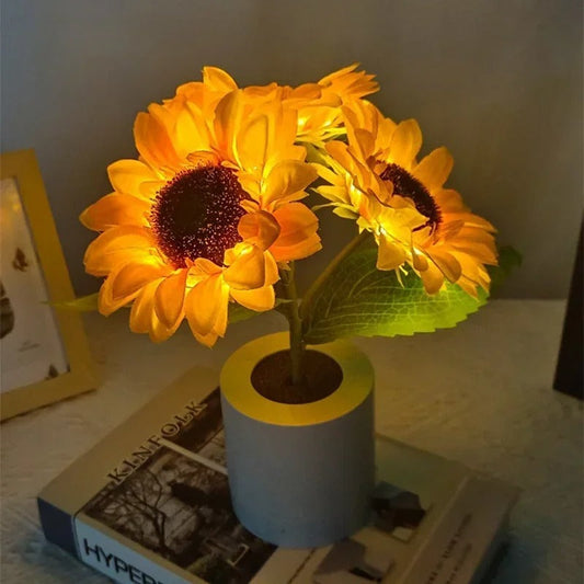 Lampe de Chevet Tournesol Rechargeable – Lumière Douce
