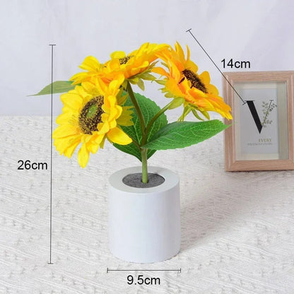 Lampe de Chevet Tournesol Rechargeable – Lumière Douce