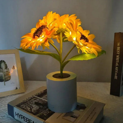 Lampe de Chevet Tournesol Rechargeable – Lumière Douce