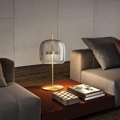 Lampe de Chevet en Verre et Métal – Design Italien
