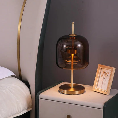 Lampe de Chevet en Verre et Métal – Design Italien