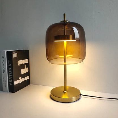 Lampe de Chevet en Verre et Métal – Design Italien