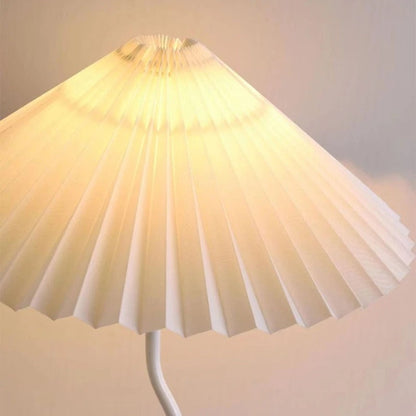 Lampe de Chevet Japonaise Abat-jour Plissé en Tissu