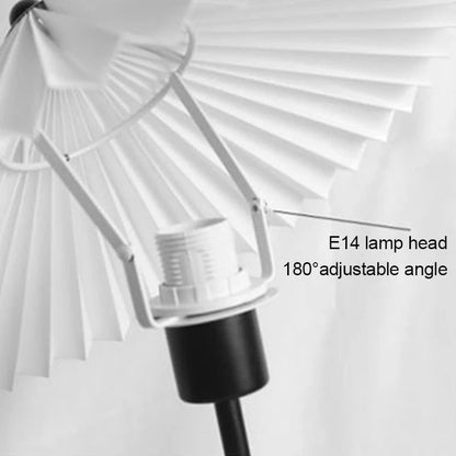 Lampe de Chevet Japonaise Abat-jour Plissé en Tissu