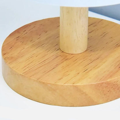 Lampe de Chevet Japonaise en Bois et Tissu